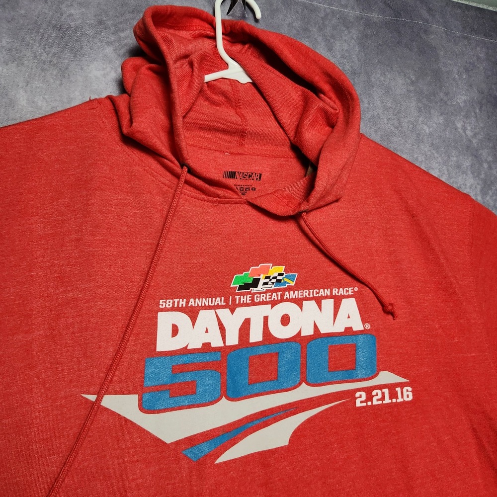 Nascar Daytona 500 Hoodie Red Lightweight XXL Men's‎ 58th Annual Race 2016